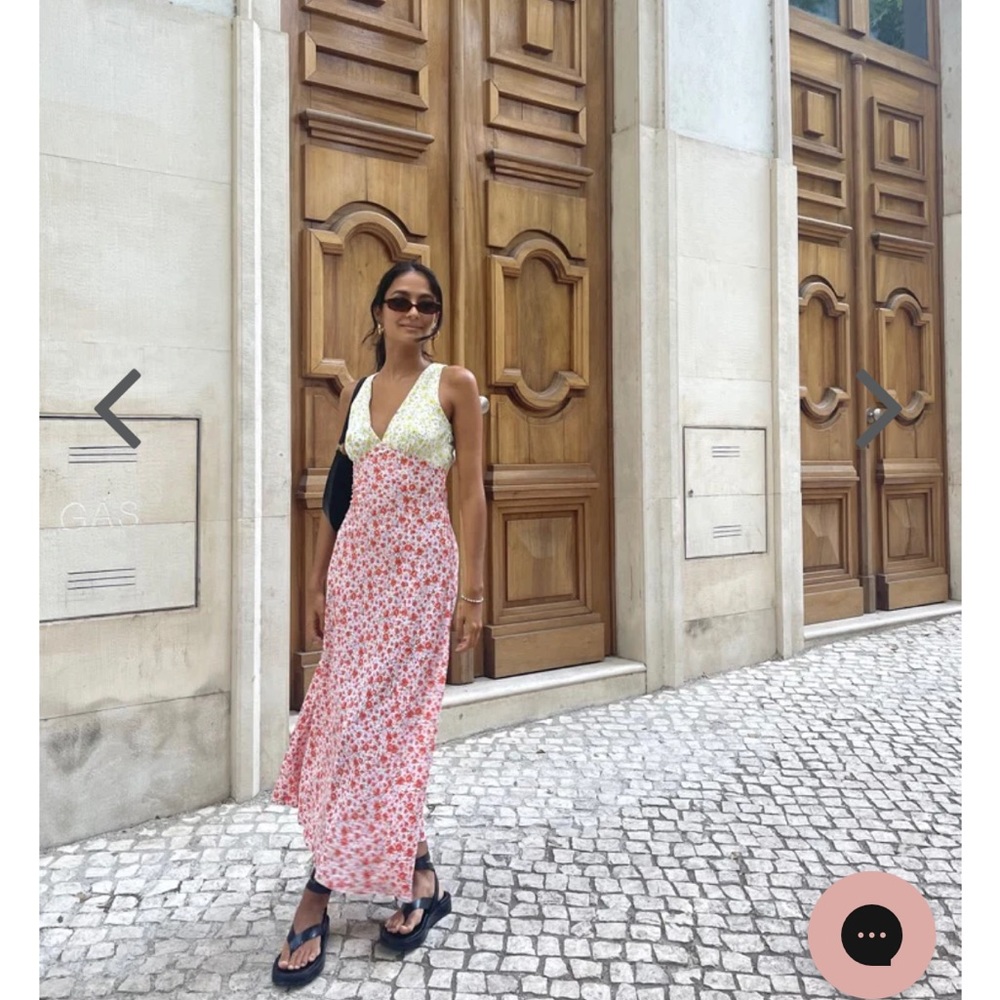 Postcards from Italy Bias Cut MIDI Dress / pink AUS 8 NWT